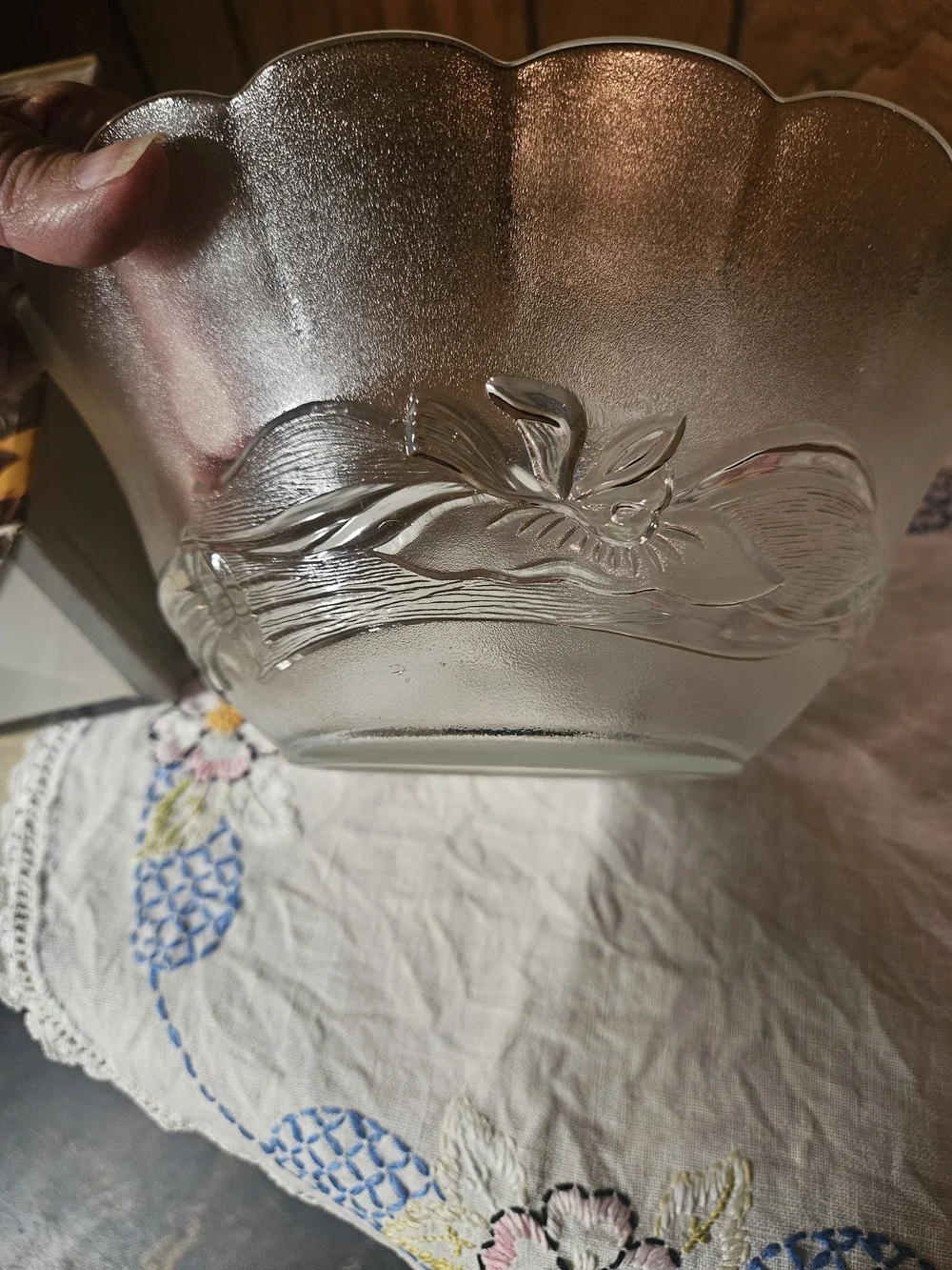 Vintage Continental Pride Frosted Glass Chip and Dip Set -NIB